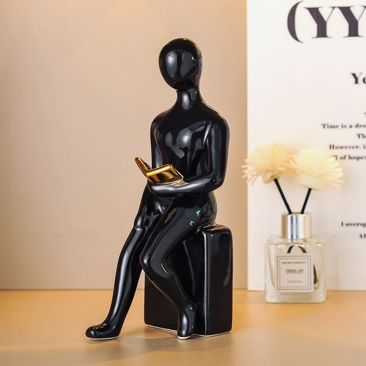 Artistic Sitting Figurine for Home Display