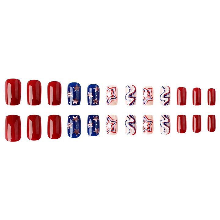 Themed Press-On Nail Art Set with Star Design Kalsten