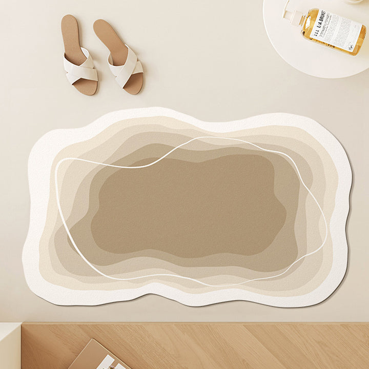 Modern Abstract Contoured Bath Mat
