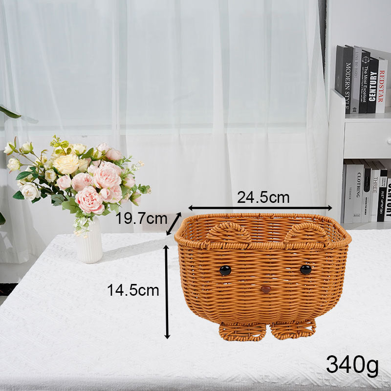 Cute Animal-Themed Woven Storage Basket Kalsten
