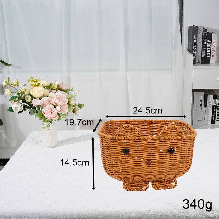 Cute Animal-Themed Woven Storage Basket Kalsten