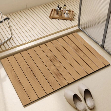 Rustic Wooden Slat Bath Mat