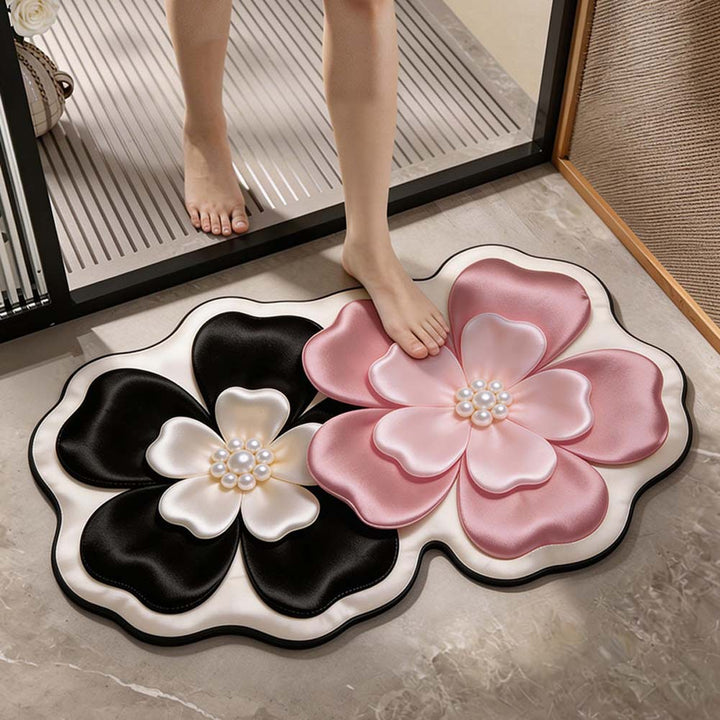 Floral Design Decorative Bath Mat