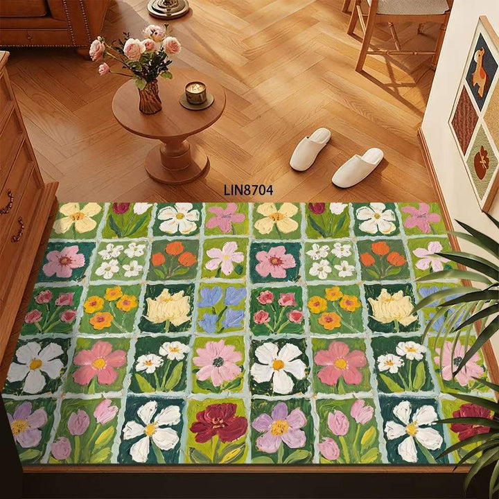 Floral Pattern Decorative Floor Mat Kalsten