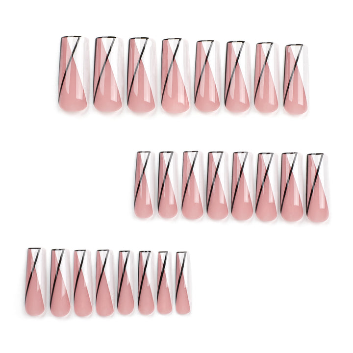 Artful Nail Extensions in Geometric Style Kalsten