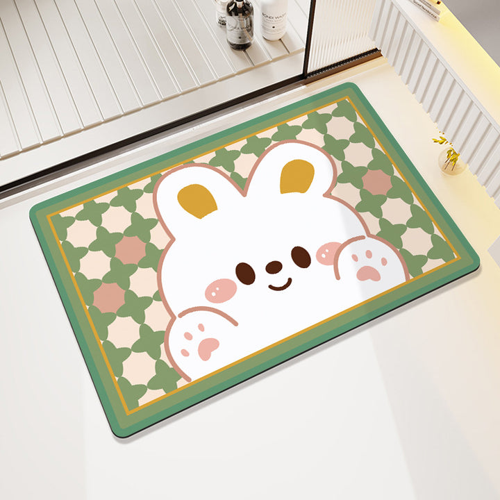 Cute Cartoon Pet-Themed Bath Mat Kalsten