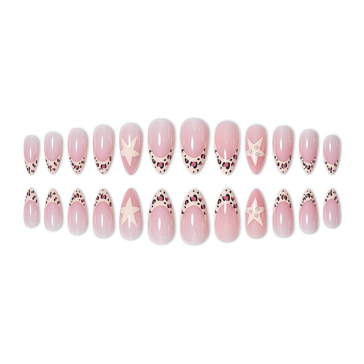 Artistic Star and Animal Print Nail Art Extensions Kalsten