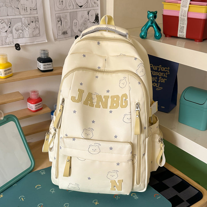 Casual Character-Embellished Backpack Kalsten