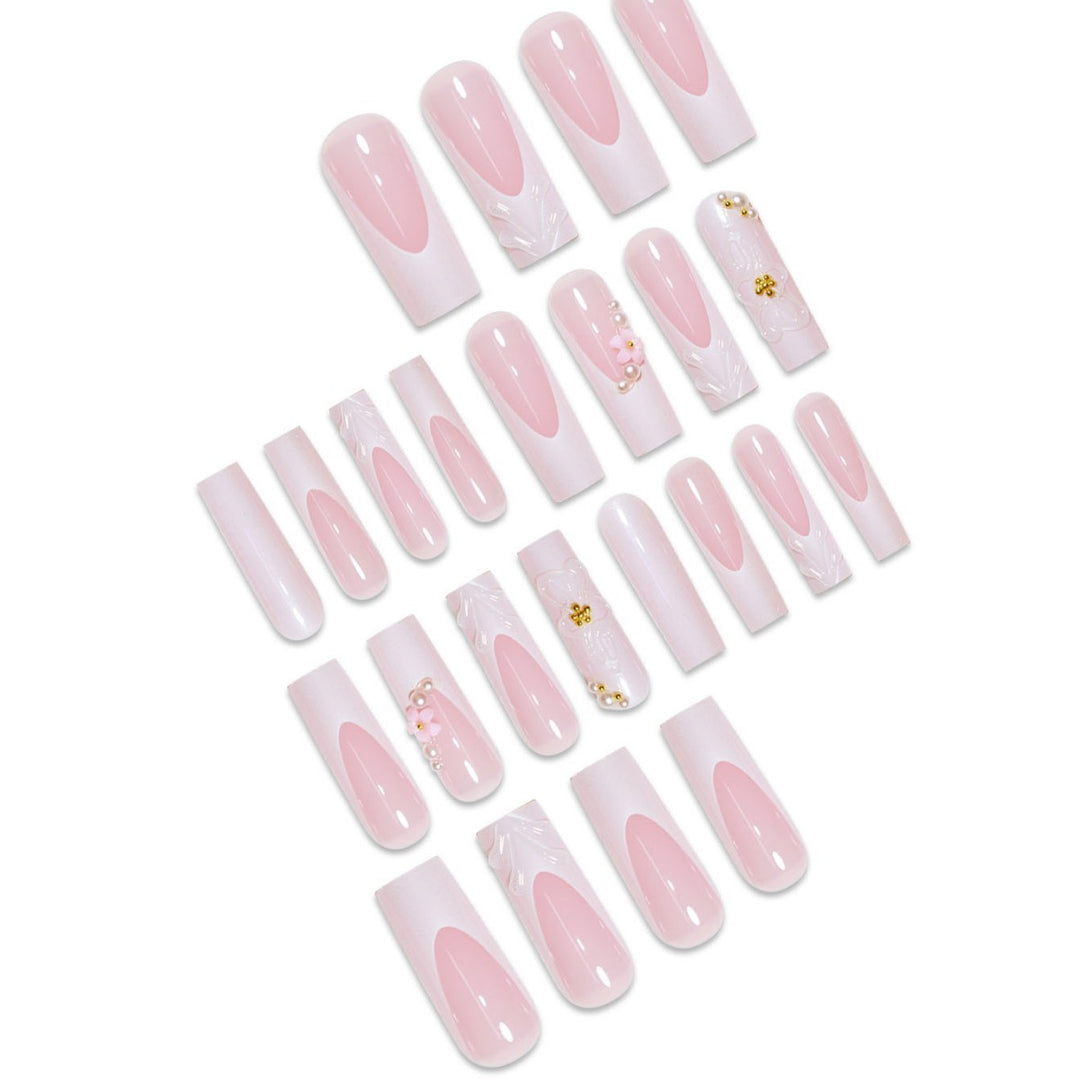 Decorative Floral Stiletto Press-On Nails Kalsten