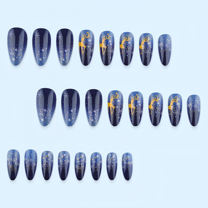 Creative artificial nails with winter motif Kalsten