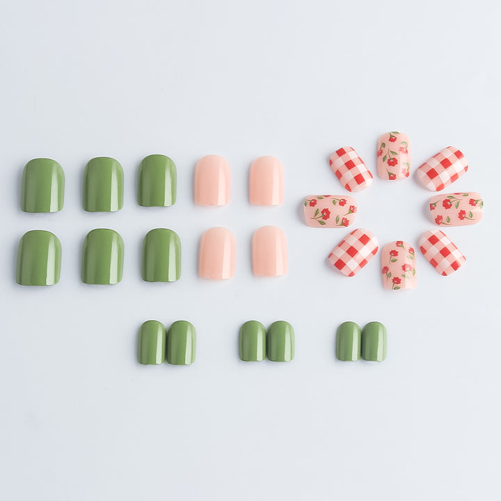Creative Floral Design Press-On Nail Art Kalsten