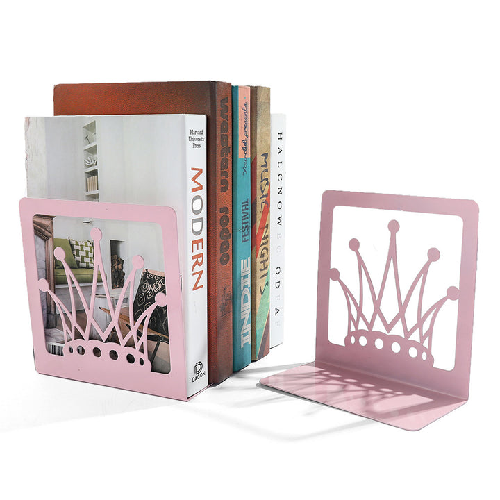 Crown-Themed Decorative Bookends