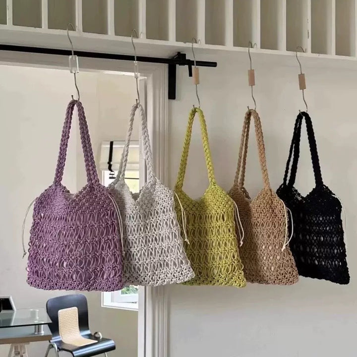 Hand-knotted shopping and beach bag Kalsten