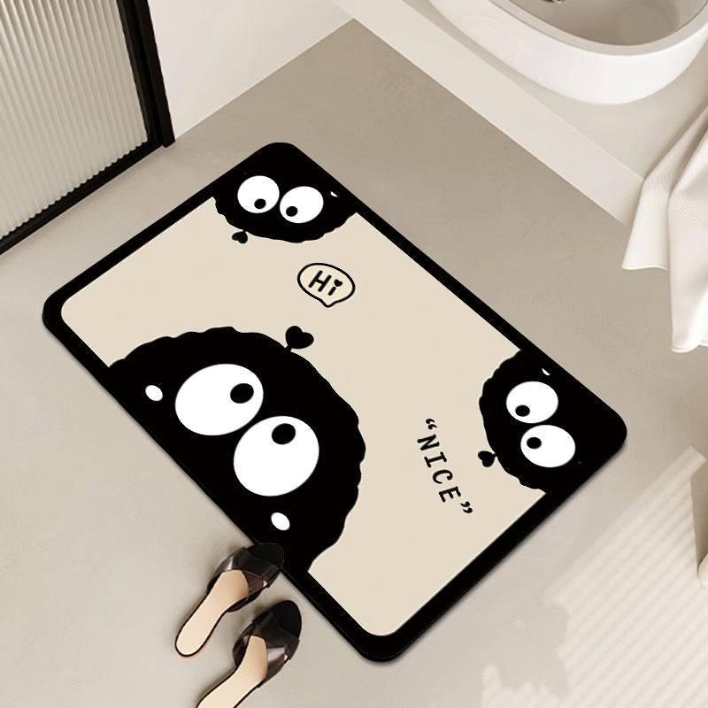 Playful Cow-Themed Bathroom Mat Kalsten