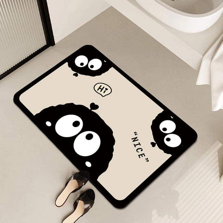 Playful Cow-Themed Bathroom Mat Kalsten