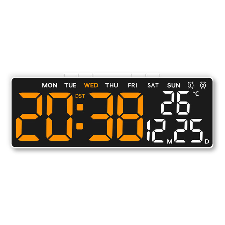 Digital weather alarm clock with large LED display and temperature display Kalsten