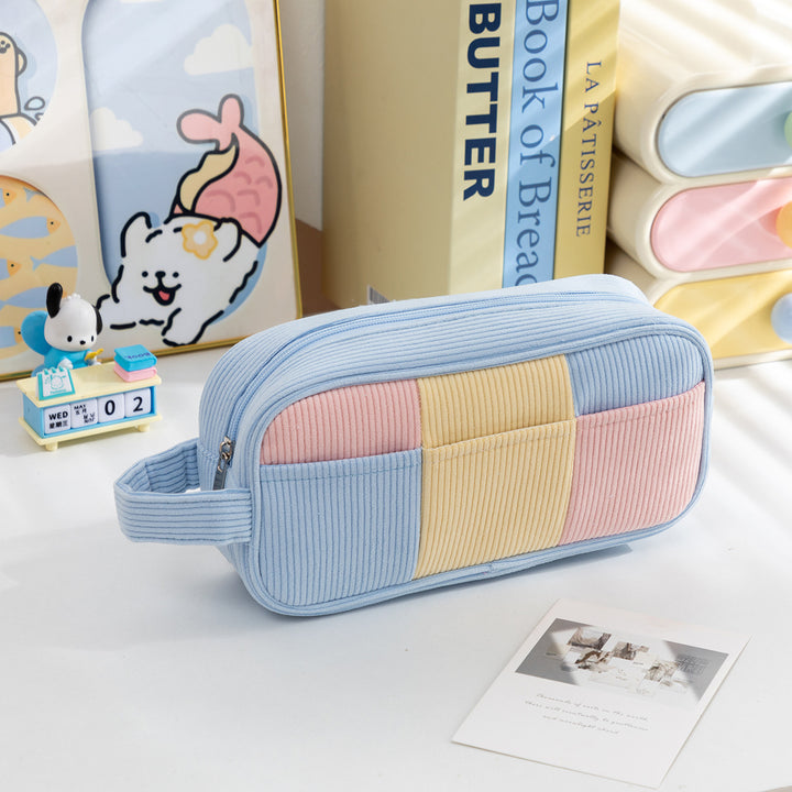 Stylish Textured Zippered Pencil Case Kalsten