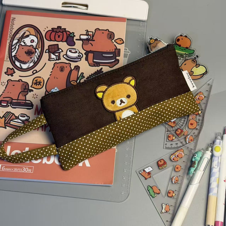 Cute Bear-Themed Zipper Pencil Case