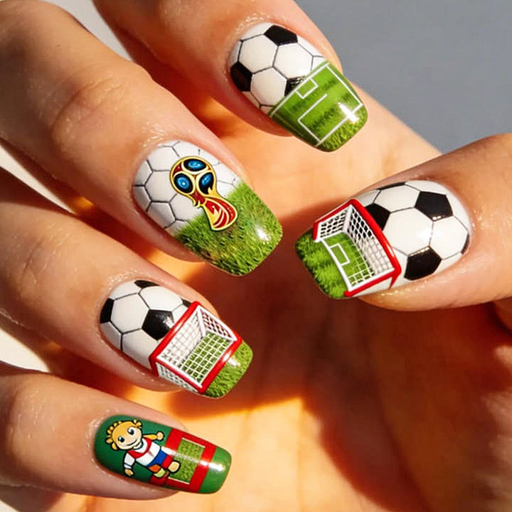 Soccer-Themed 3D Nail Art Extensions Kalsten