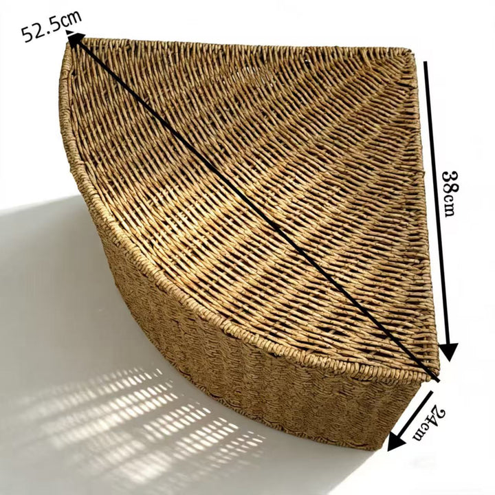 Curved Woven Storage Basket Kalsten