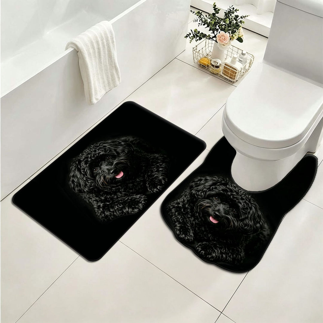 Panda-Themed Plush Toilet Mat Set