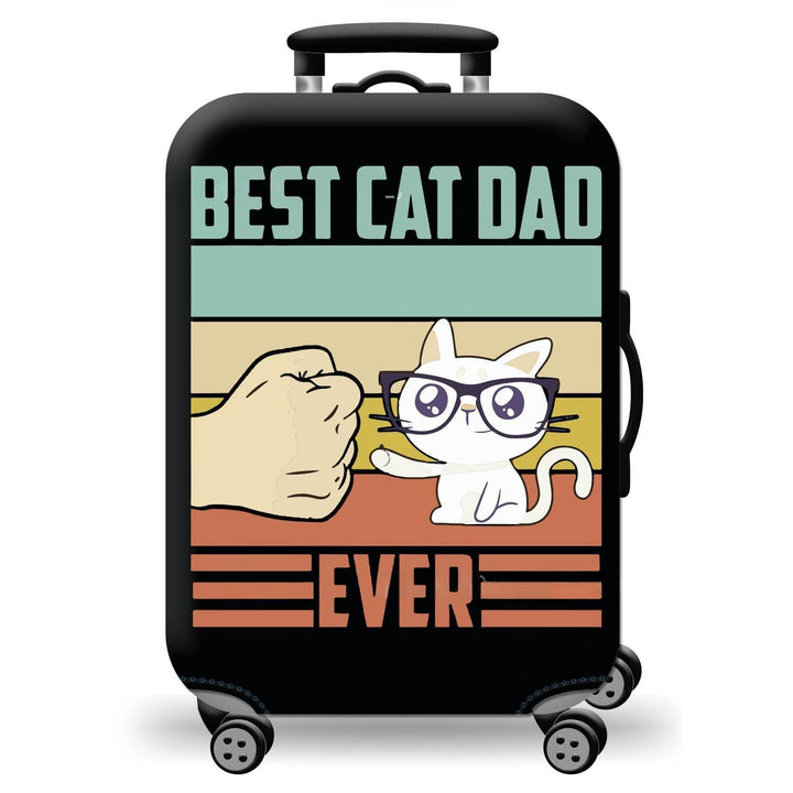 Unisex hard-shell suitcase with playful cat design Kalsten