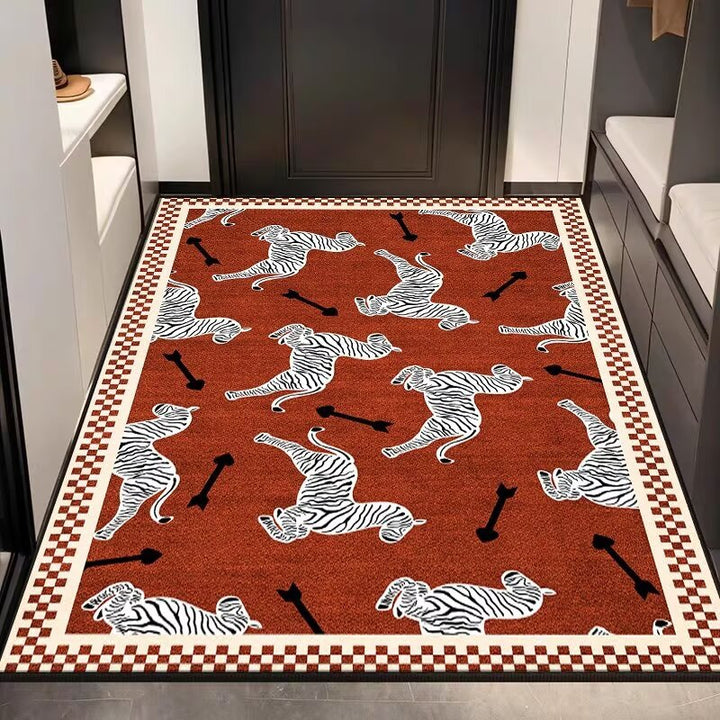 Elegant Textured Entryway Rug