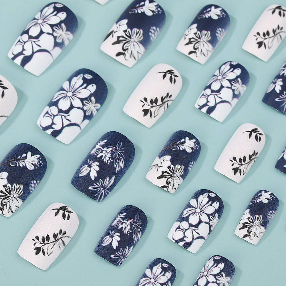 Artificial nails with floral matte design Kalsten