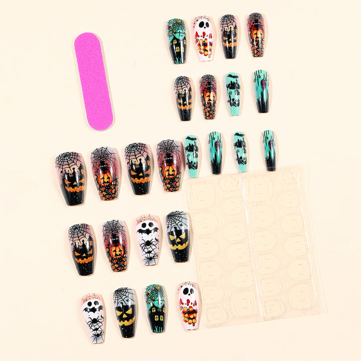 Gothic-Themed 3D Halloween Nail Art Extensions Kalsten