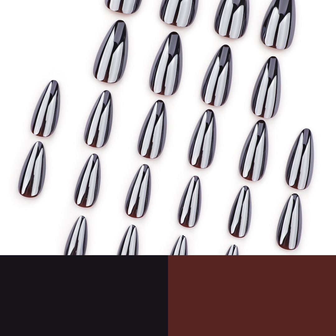 Elegant stiletto nails with reflective finish Kalsten