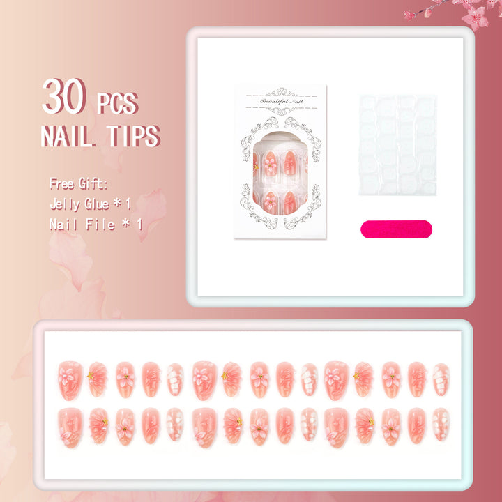 Artistic Floral Press-On Nail Design Kit