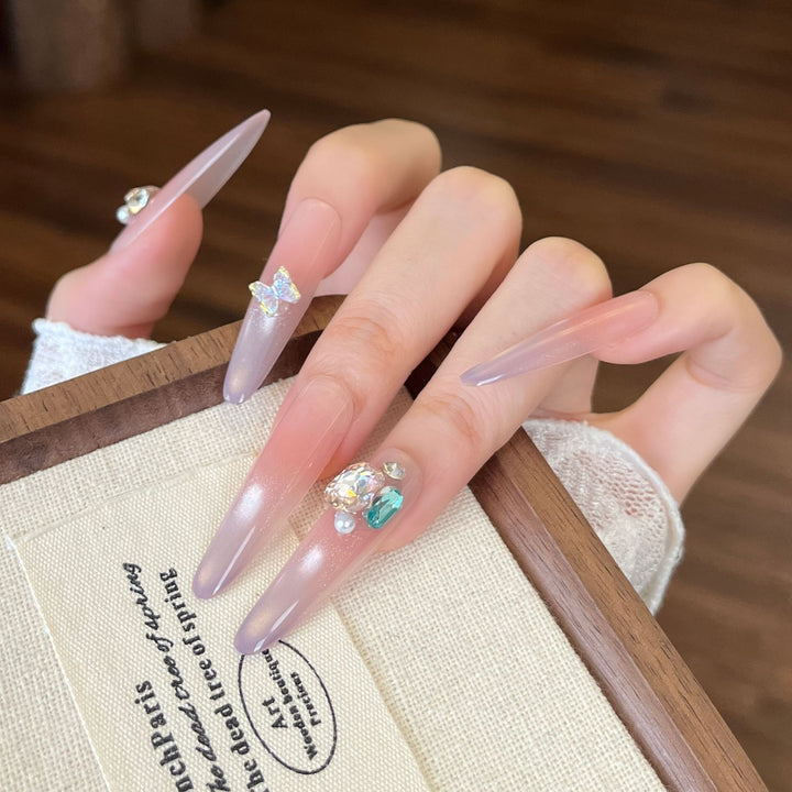 Artistic Ocean-Inspired Press-On Nail Design Kalsten