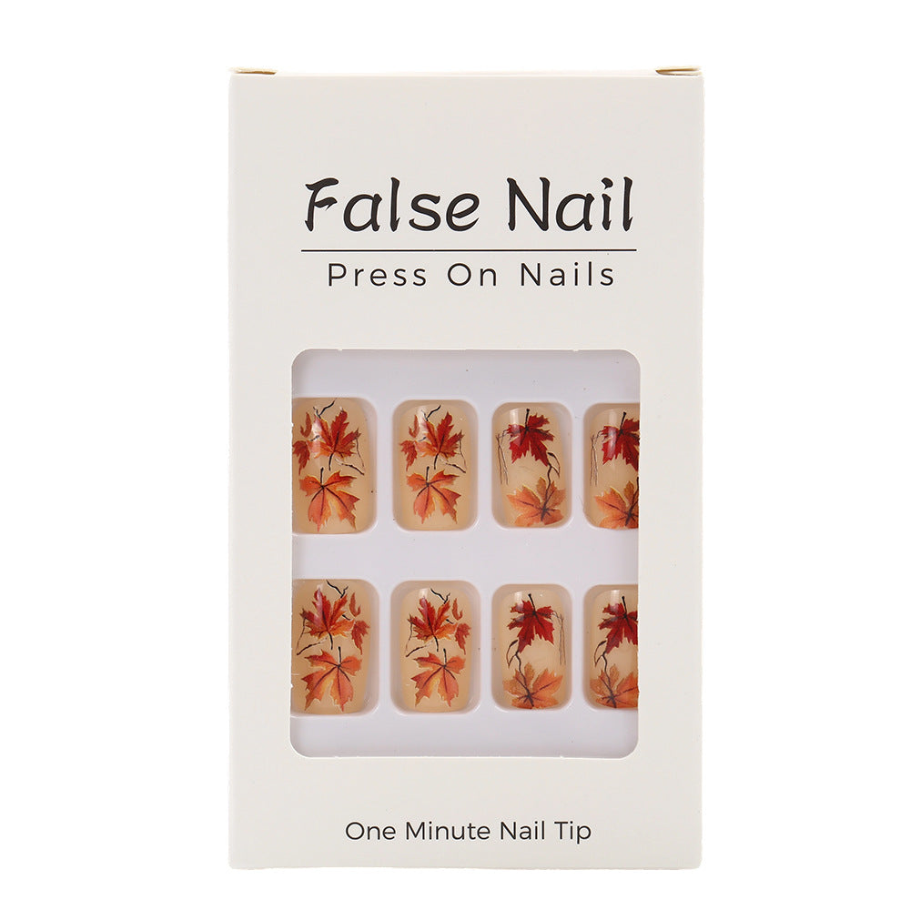 Artificial nails with autumn leaf patterns Kalsten