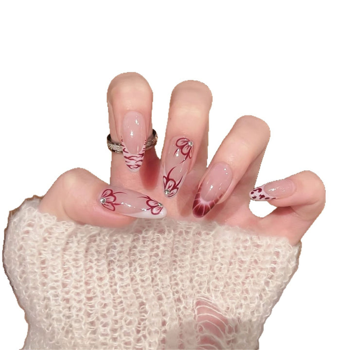 Artistic Floral Press-On Nail Design Set Kalsten