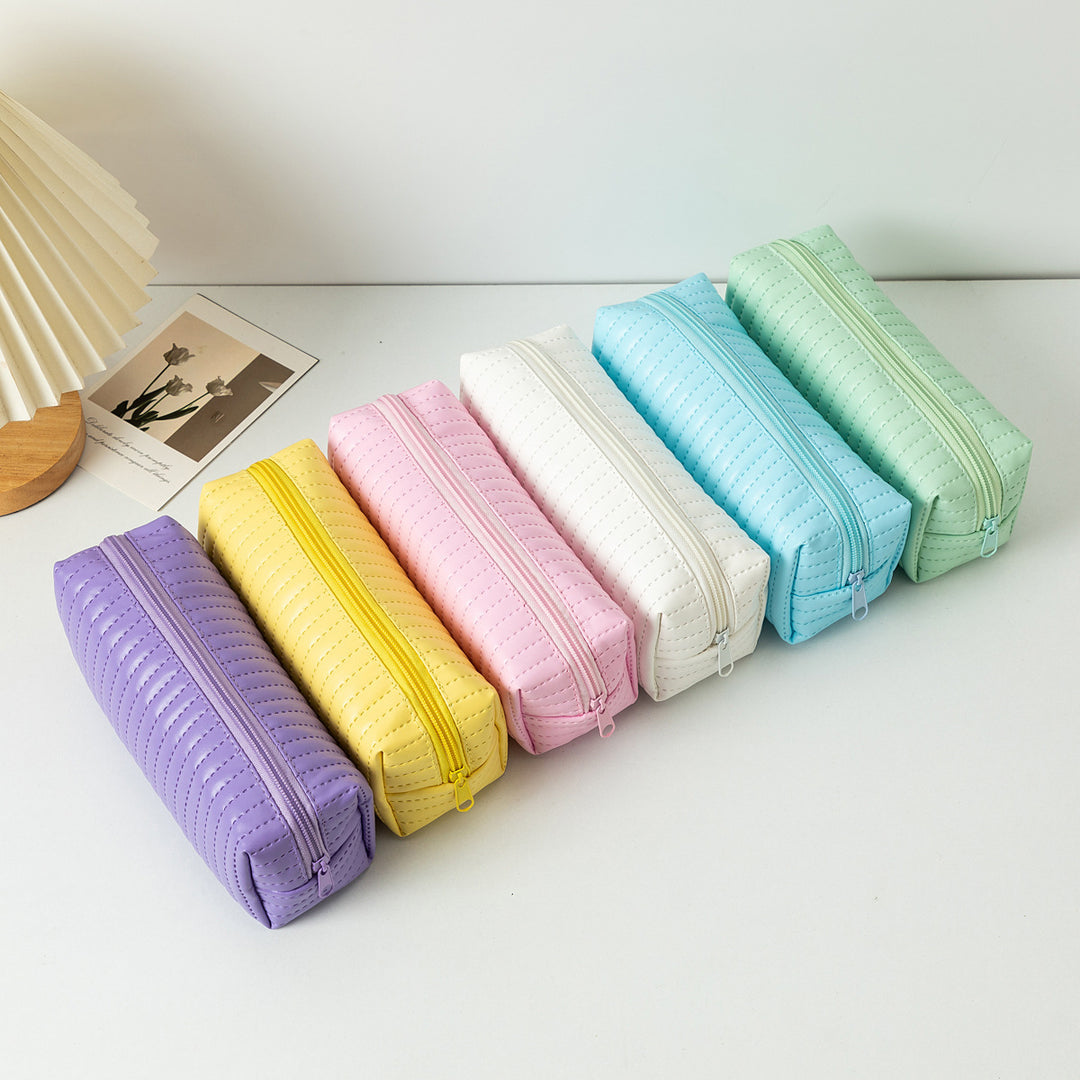 Textured Zippered Pencil Case Kalsten