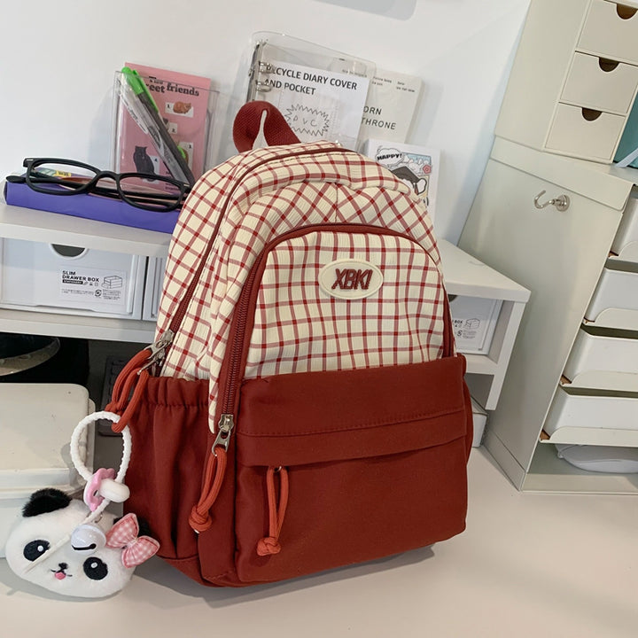 Chic Plaid Design School Backpack Kalsten