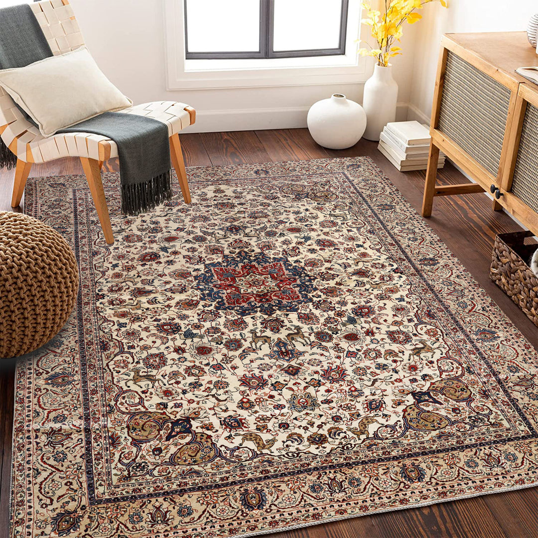 Vintage-inspired Floral Carpet