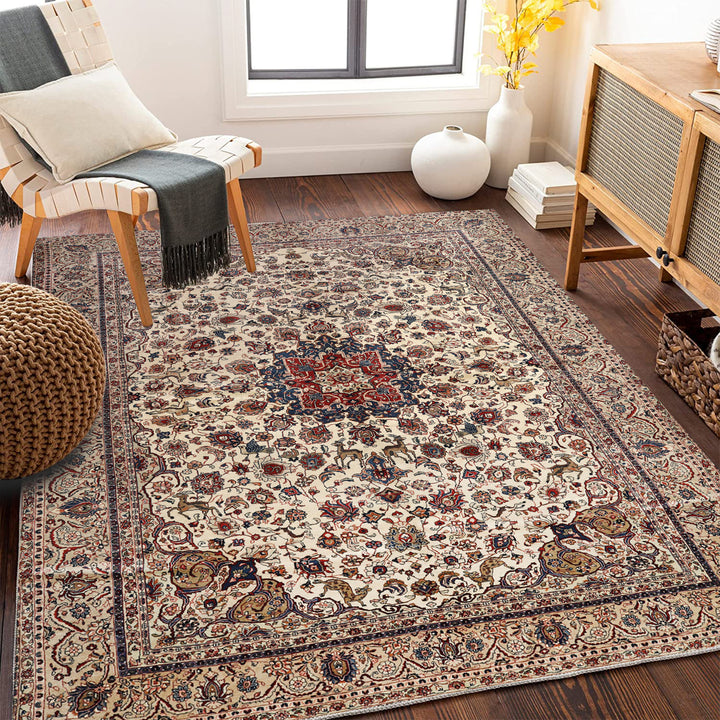 Vintage-inspired Floral Carpet