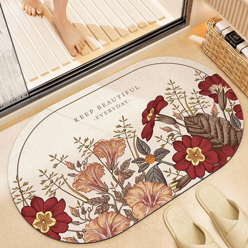 Stylish Floral Bath Mat