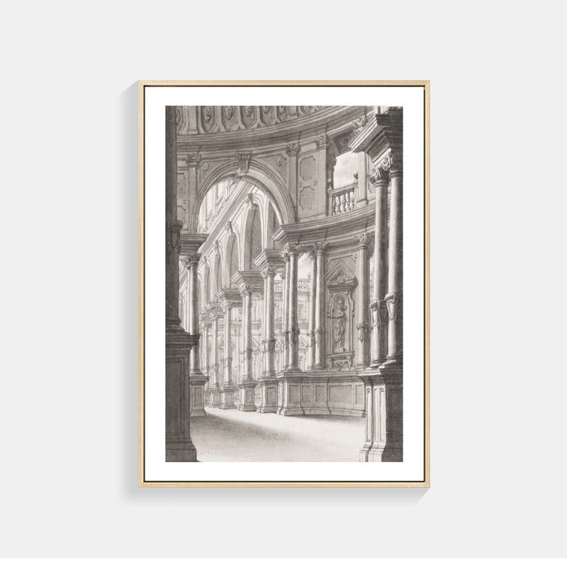 Architectural Sketch Wall Art for Interiors