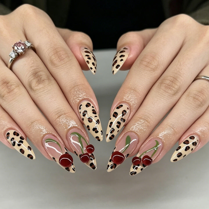 Artistic Leopard Print Press-On Nail Extensions Kalsten