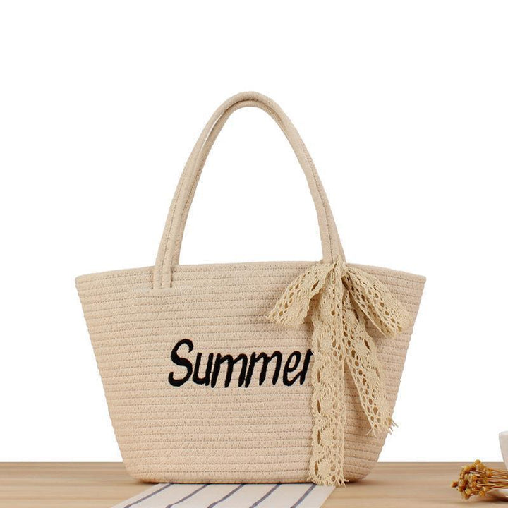 Beach bag in modern basket pattern Kalsten