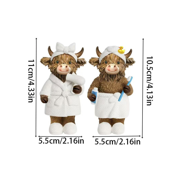 Funny Highland Cattle Bathroom Figure Kalsten