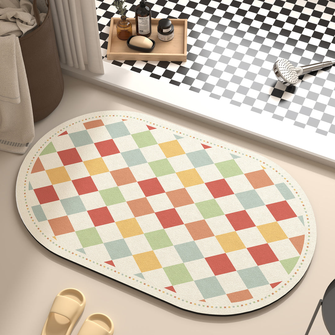 Playful Cartoon Dog-Themed Bath Mat Kalsten