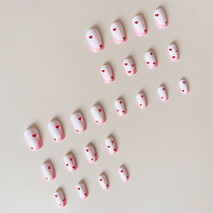 Nail Art Set with playful heart motif and elegant accents Kalsten