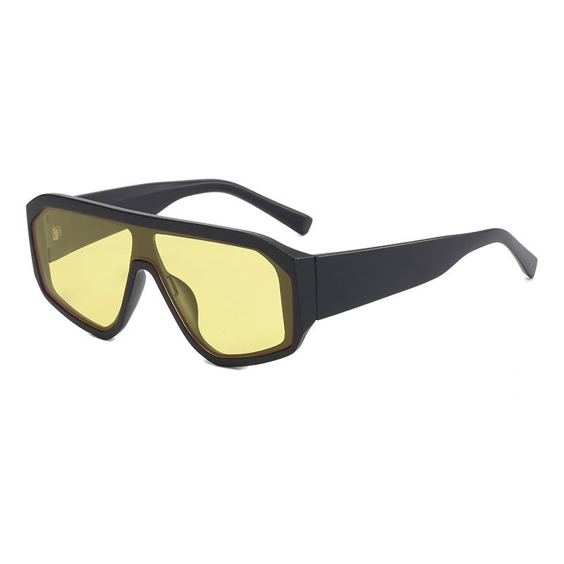 Women Fashionable Oversized Sunglasses in Futuristic Design Kalsten
