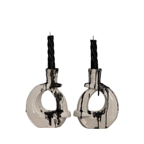 Artistic Candle Holder with Unique Drip Design