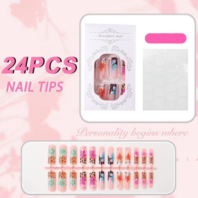 Floral Art Press-On Nail Tips Kalsten