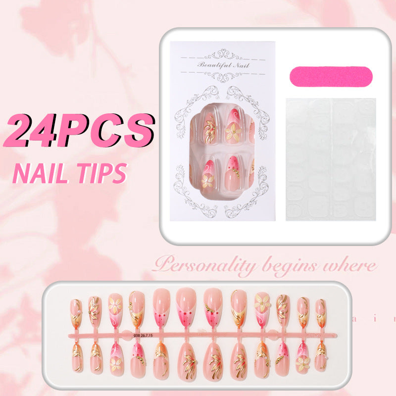 Premium Floral Design Press-On Nail Set Kalsten
