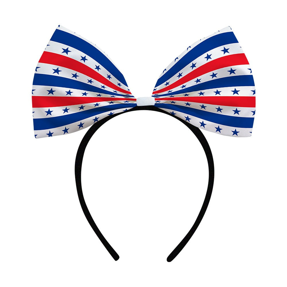 Women's decorative bow headband with oversized fabric bow and flexible headband Kalsten